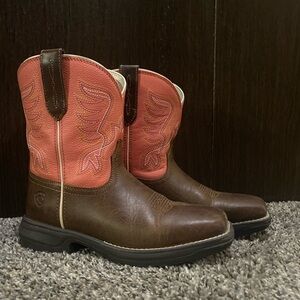 Ariat Brown and Pink Women's Boots